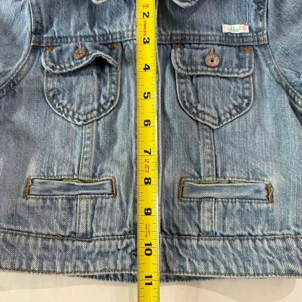 OshKosh B'Gosh Size 5 Short Sleeve Denim Jean Jacket Light Wash Kids